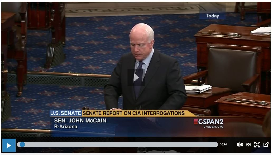 John McCain Calls Out the Torture Apologists